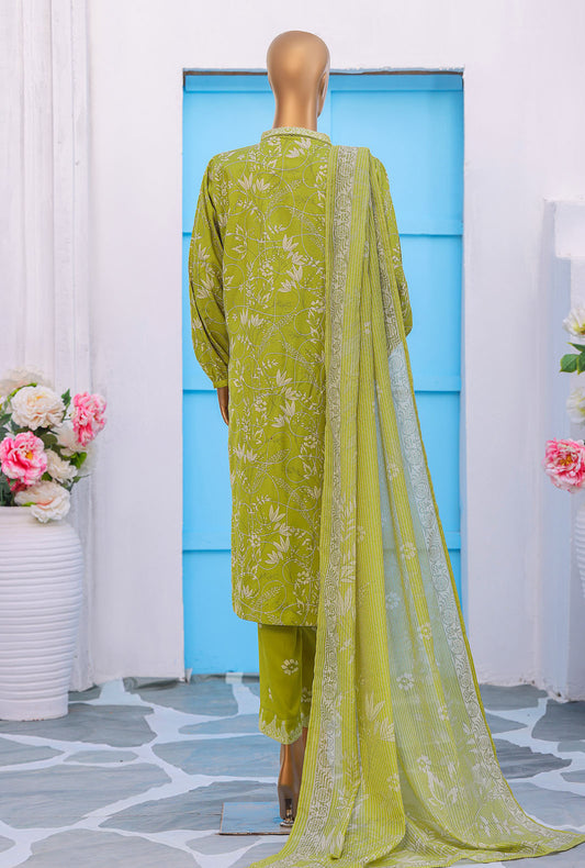 Mother by HZ Textiles Embroidered Linen Suit Unstitched 3 Piece MLE - 1390