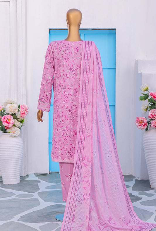 Mother by HZ Textiles Embroidered Linen Suit Unstitched 3 Piece MLE - 1392