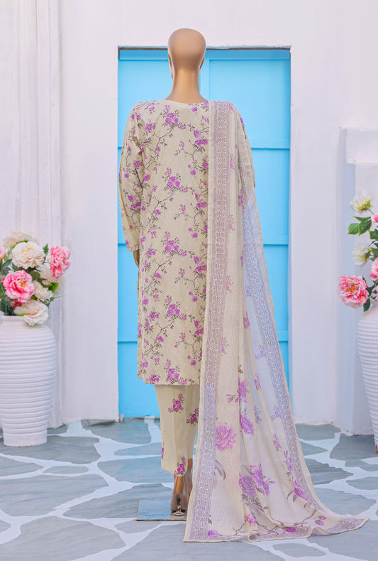 Mother by HZ Textiles Embroidered Linen Suit Unstitched 3 Piece MLE - 1395