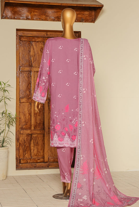 Mother by HZ Textiles Embroidered Linen Suit Unstitched 3 Piece MLE - 1396