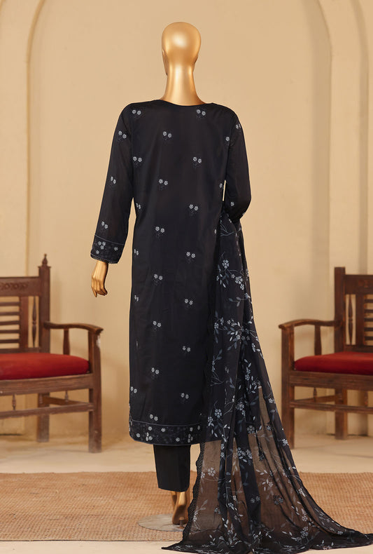 Meeras by HZ Textiles Embroidered Lawn Suit Unstitched 3 Piece MPE - 1080