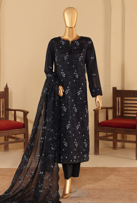Meeras by HZ Textiles Embroidered Lawn Suit Unstitched 3 Piece MPE - 1080