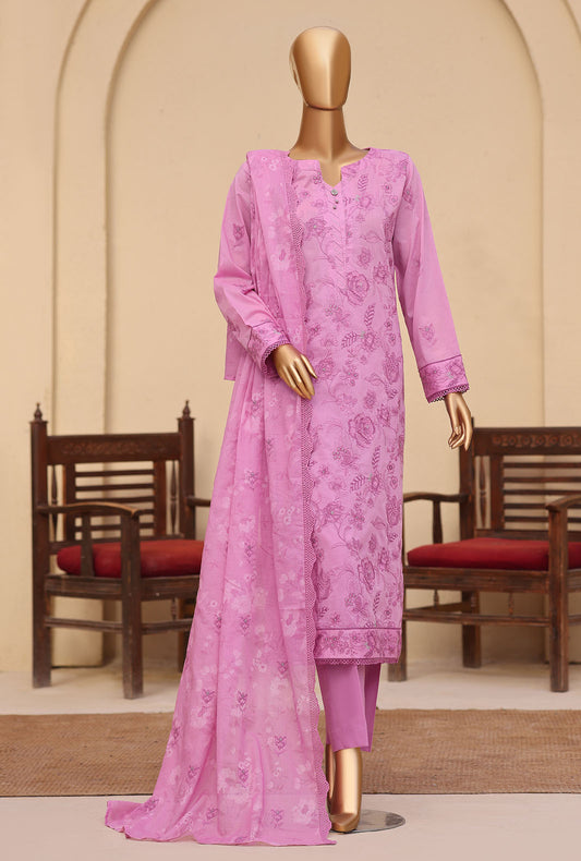 Meeras by HZ Textiles Embroidered Lawn Suit Unstitched 3 Piece MPE - 1081