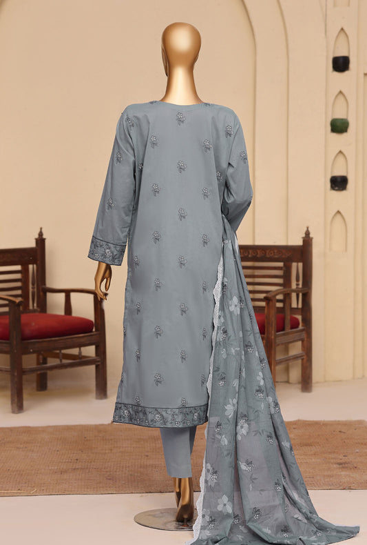 Meeras by HZ Textiles Embroidered Lawn Suit Unstitched 3 Piece MPE - 1082