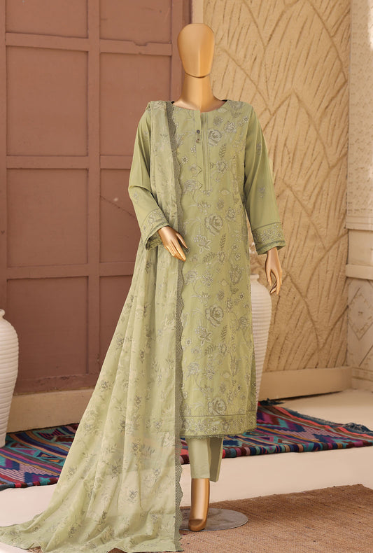 Meeras by HZ Textiles Embroidered Lawn Suit Unstitched 3 Piece MPE - 1083