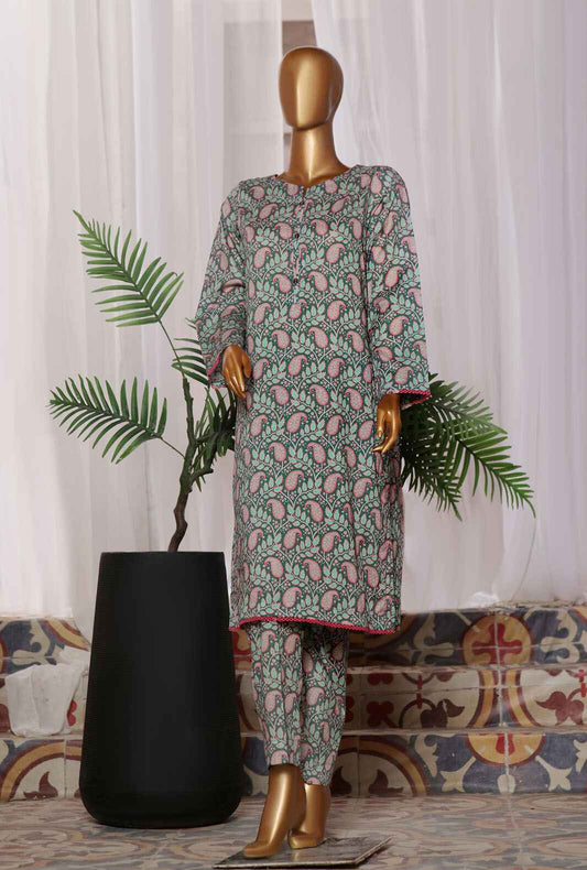 2 Piece Unstitched - Co-Ords Mid Summer Digital Printed Suit - MSC-1051