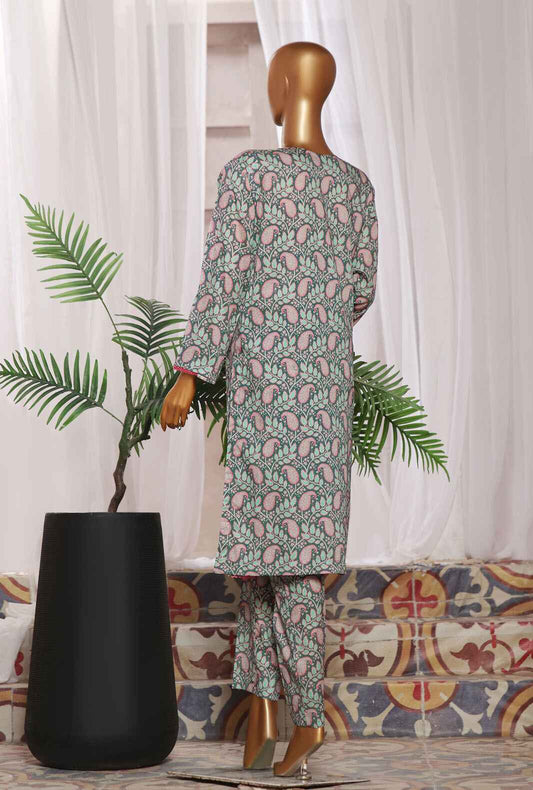 2 Piece Unstitched - Co-Ords Mid Summer Digital Printed Suit - MSC-1051