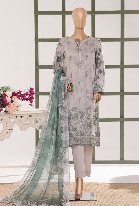 Mehak by HZ Textiles Embroidered Lawn Suit Unstitched 3 Piece MSE - 3144