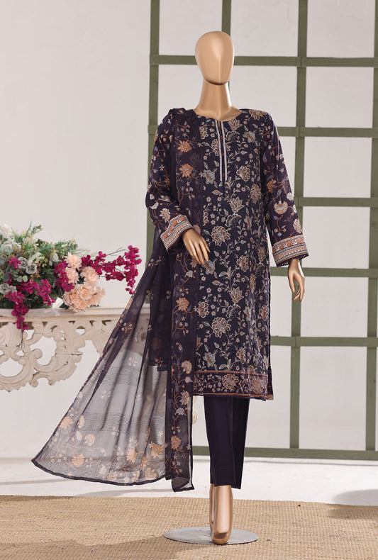 Mehak by HZ Textiles Embroidered Lawn Suit Unstitched 3 Piece MSE - 3146