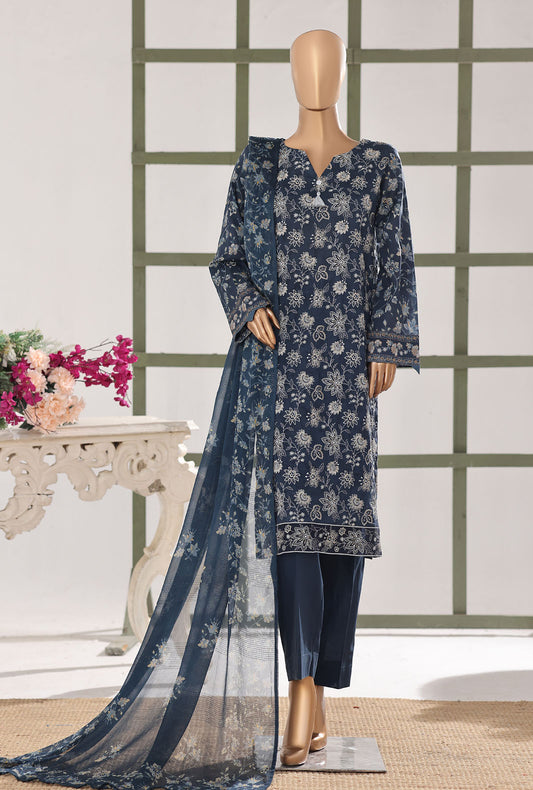 Mehak by HZ Textiles Embroidered Lawn Suit Unstitched 3 Piece MSE - 3155