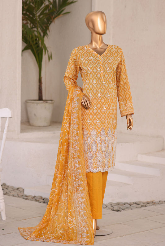 Nakshkari by HZ Textiles Embroidered Lawn Suit Unstitched 3 Piece NEC-1214