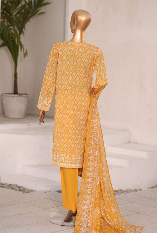 Nakshkari by HZ Textiles Embroidered Lawn Suit Unstitched 3 Piece NEC-1214