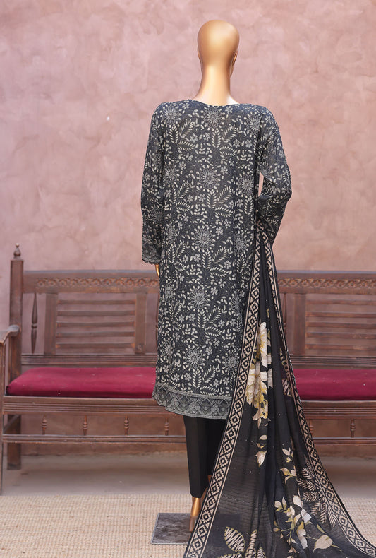 Naubahar by HZ Textiles Embroidered lawn Suit Unstitched 3 Piece  NEC - 3158