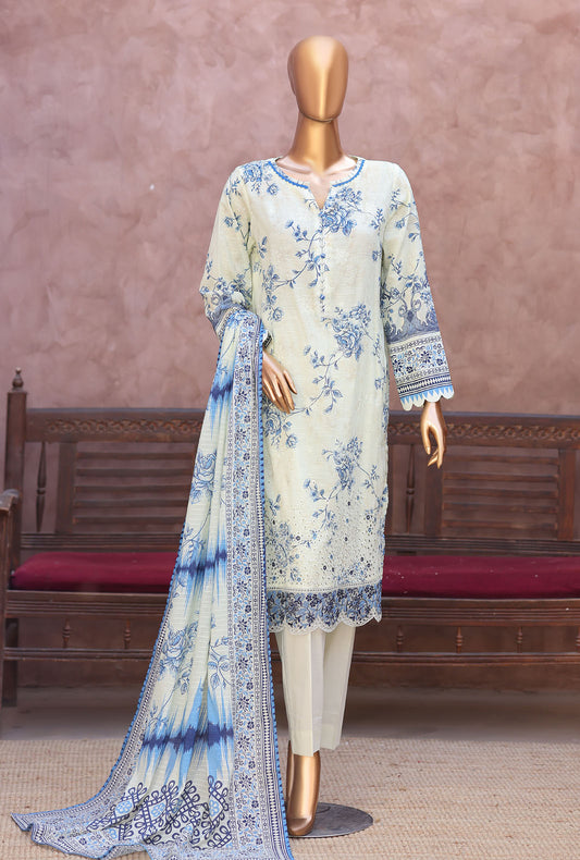 Naubahar by HZ Textiles Embroidered lawn Suit Unstitched 3 Piece  NEC - 3169