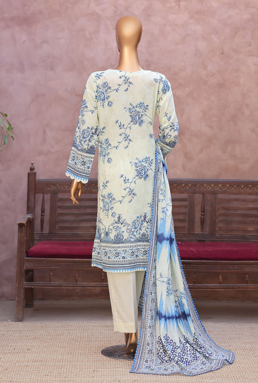 Naubahar by HZ Textiles Embroidered lawn Suit Unstitched 3 Piece  NEC - 3169