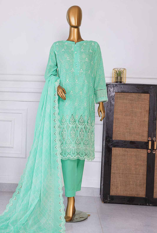Nakshkari by HZ Textiles Embroidered Lawn Suit Unstitched 3 Piece NKE-964 - Summer Collection
