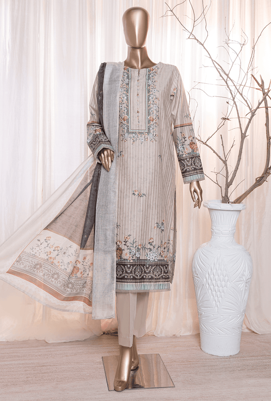 3 Piece Unstitched - Ninokara Digital Printed Lawn Suit - NP-204