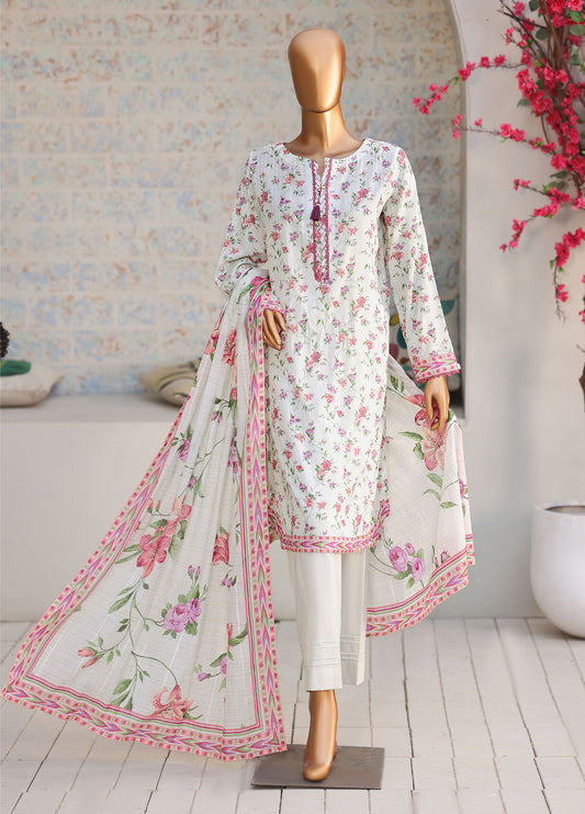 Nayab by HZ Textiles Printkari Embroidered Lawn Suit Unstitched 3 Piece NPC- 04 Vol 05