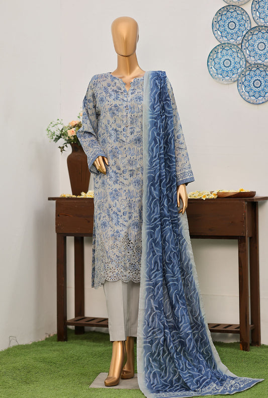 Nayab by HZ Textiles Printkari Embroidered Lawn Suit Unstitched 3 Piece NPE-04 Vol 03