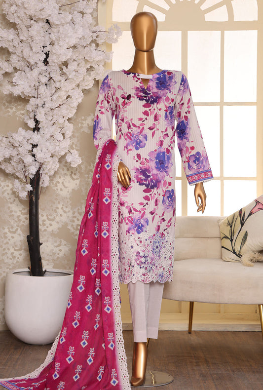 Nayab by HZ Textiles Printkari Embroidered Lawn Suit Unstitched 3 Piece NPE-04 Vol 04