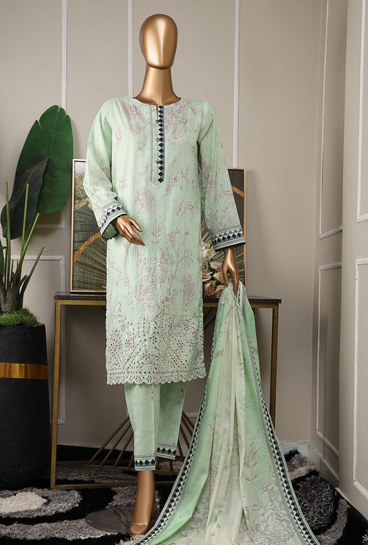 Nayab by HZ Textiles Printkari Embroidered Lawn Suit Unstitched 3 Piece NPE-05 Vol 03 - Summer Collection