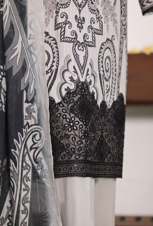 Nayab by HZ Textiles Printkari Embroidered Lawn Suit Unstitched 3 Piece NPE-07 Vol 03