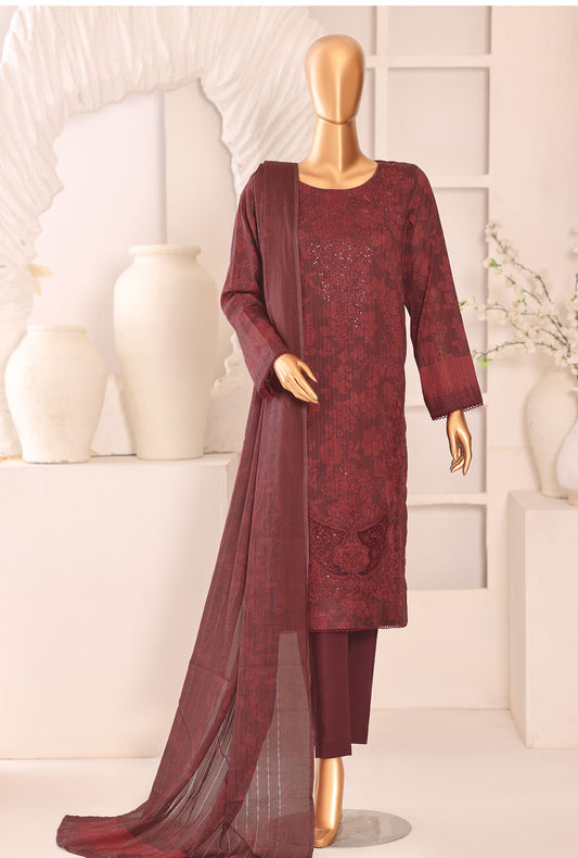 Nayab by HZ Textiles Printkari Embroidered Lawn Suit Unstitched 3 Piece NPE-09 Vol 02