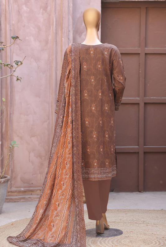 Nayab by HZ Textiles Printkari Embroidered Lawn Suit Unstitched 3 Piece NPE- 6035 Vol 04