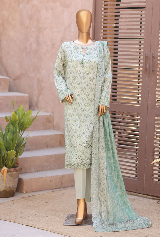 Nayab by HZ Textiles Printkari Embroidered Lawn Suit Unstitched 3 Piece NPE- 6039 Vol 04