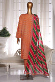 Organic Co-Ords by HZ Textiles Digital Printed Lawn Suit Unstitched 3 Piece OC-04 - Summer Collection