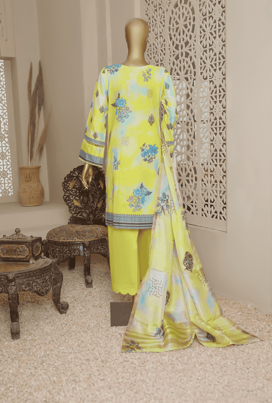 3 Piece Lawn Embroidered Suit