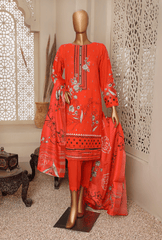 3 Piece Lawn Embroidered Suit