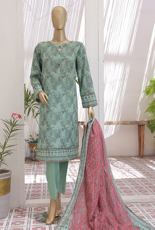 Premium Jacquard by HZ Textiles Digital Printed Lawn Suit Unstitched 3 Piece JPC-23 - Summer Collection