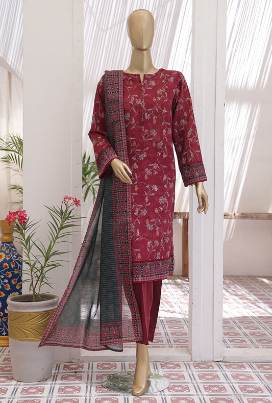 Premium Jacquard by HZ Textiles Digital Printed Lawn Suit Unstitched 3 Piece JPC-27 - Summer Collection