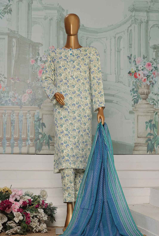 3 Piece Unstitched - Platinum Co-ords Digital Printed Suit - PCC-227-B