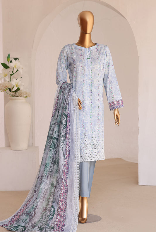 Premium Chikankari by HZ Textiles Embroidered Lawn Suit Unstitched 3 Piece PCE-642
