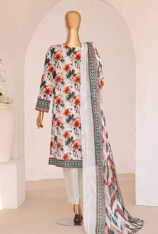 Premium Chikankari by HZ Textiles Embroidered Lawn Suit Unstitched 3 Piece PCE-645