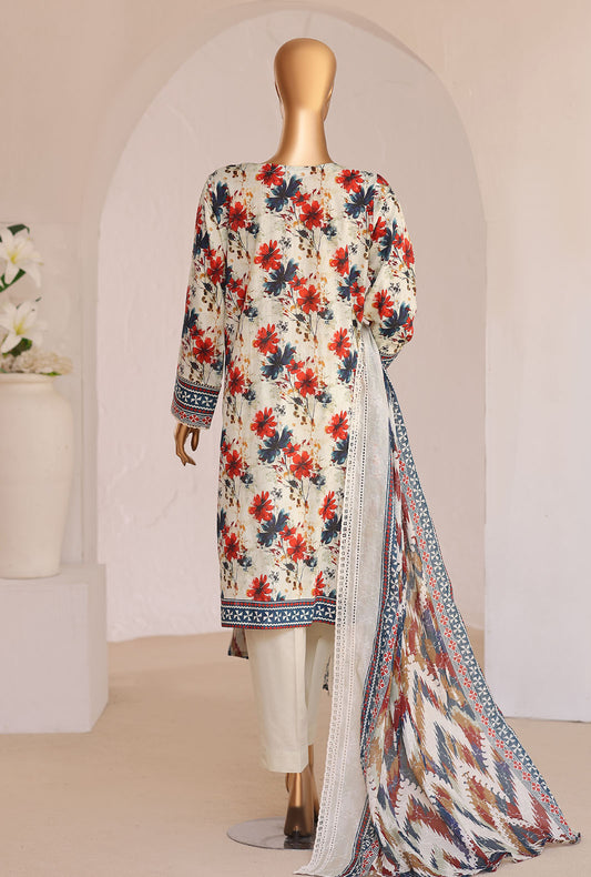 Premium Chikankari by HZ Textiles Embroidered Lawn Suit Unstitched 3 Piece PCE-646