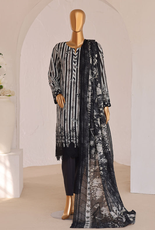 Premium Chikankari by HZ Textiles Embroidered Lawn Suit Unstitched 3 Piece PCE-649