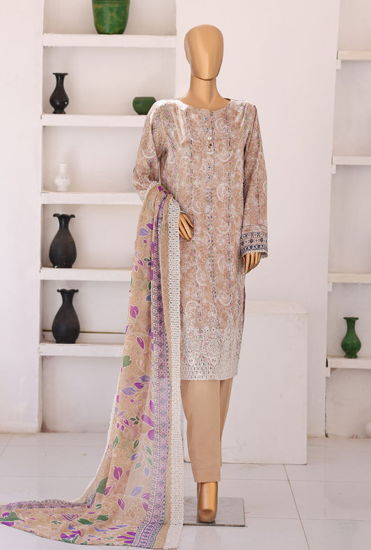 Premium Chikankari by HZ Textiles Embroidered Lawn Suit Unstitched 3 Piece PCE - 651 Vol-02