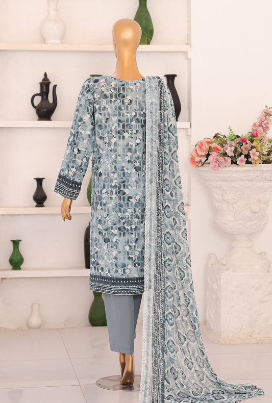Premium Chikankari by HZ Textiles Embroidered Lawn Suit Unstitched 3 Piece PCE - 656 Vol-02