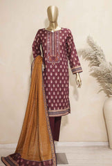 3 Piece Unstitched - Platinum Digital Printed Lawn Suit - PDC-57