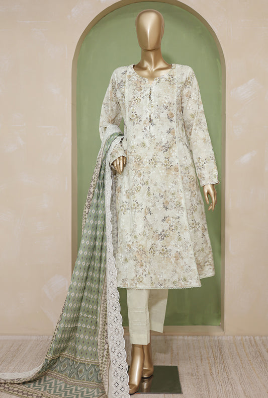 3 Piece Unstitched - Dhagakari Digital Printed lawn Suit -PDE-732