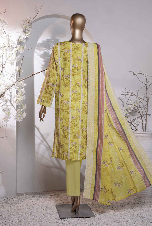 3 Piece Unstitched - Dhagakari Digital Printed lawn Suit - PDE-791