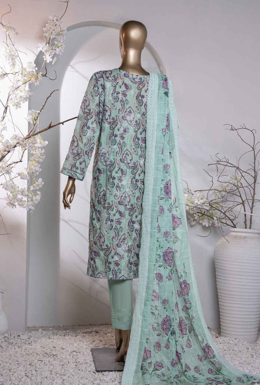 3 Piece Unstitched - Dhagakari Digital Printed lawn Suit - PDE-793