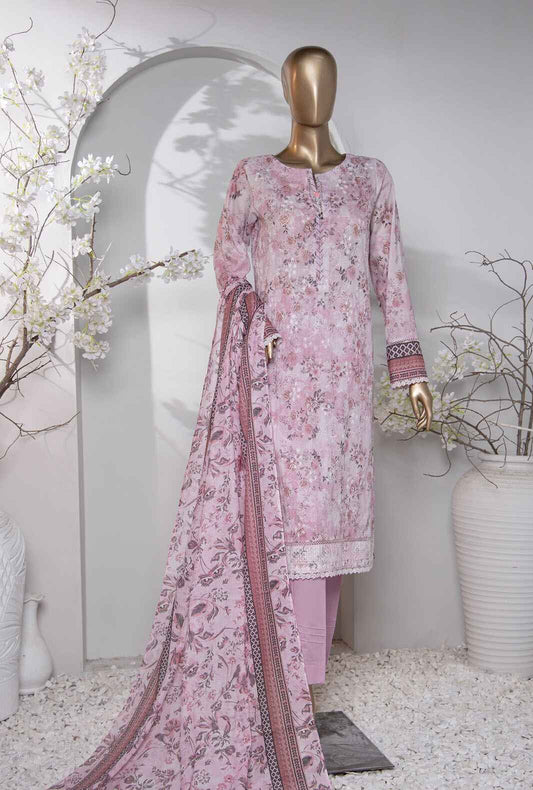 3 Piece Unstitched - Dhagakari Digital Printed lawn Suit -PDE-798