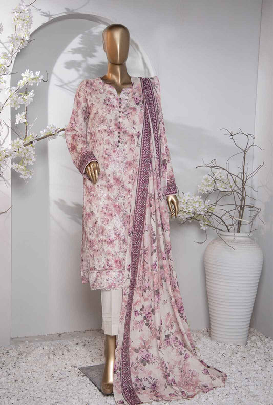 3 Piece Unstitched - Dhagakari Digital Printed lawn Suit -PDE-807