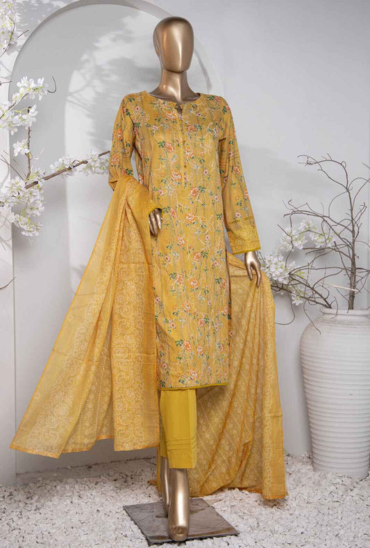 3 Piece Unstitched - Dhagakari Digital Printed lawn Suit -PDE-808