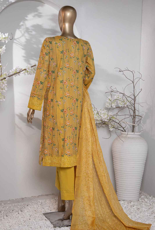 3 Piece Unstitched - Dhagakari Digital Printed lawn Suit -PDE-808