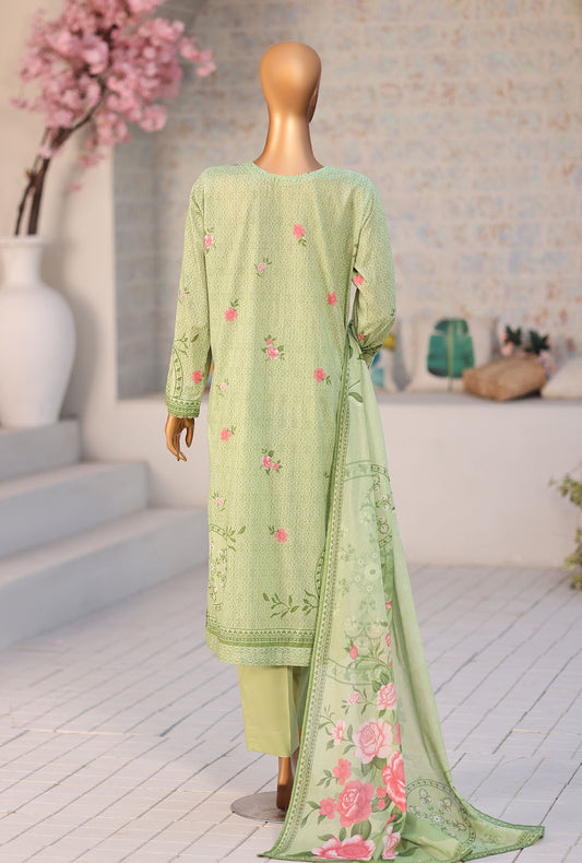 Premium Daily Wear by HZ Textiles Embroidered Lawn Suit Unstitched 3 Piece PDW - 1336 Vol 05